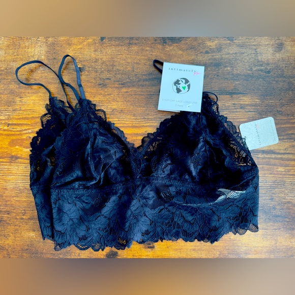 Free People Intimates Everyday Lace Longline Bralette 2-Pack Size Small NWT - Picture 3 of 6